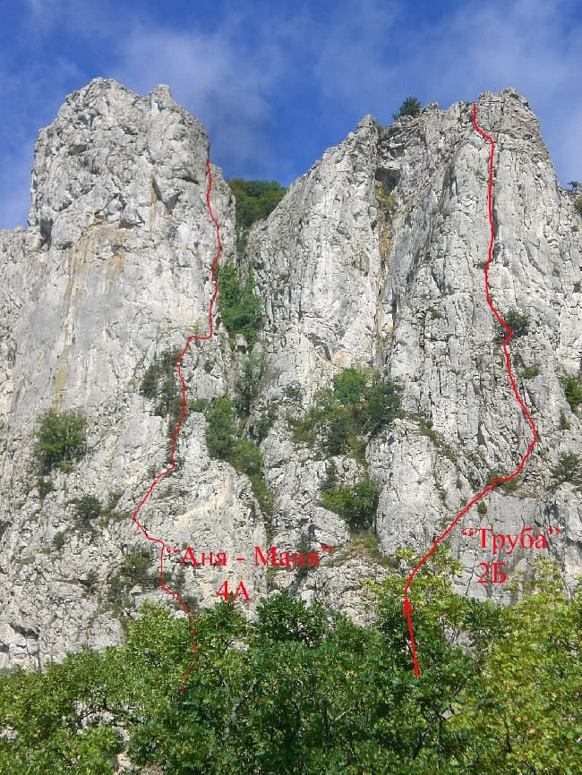 Маршрут «Аня-Маня» (4А), массив «Башня» (Крым)