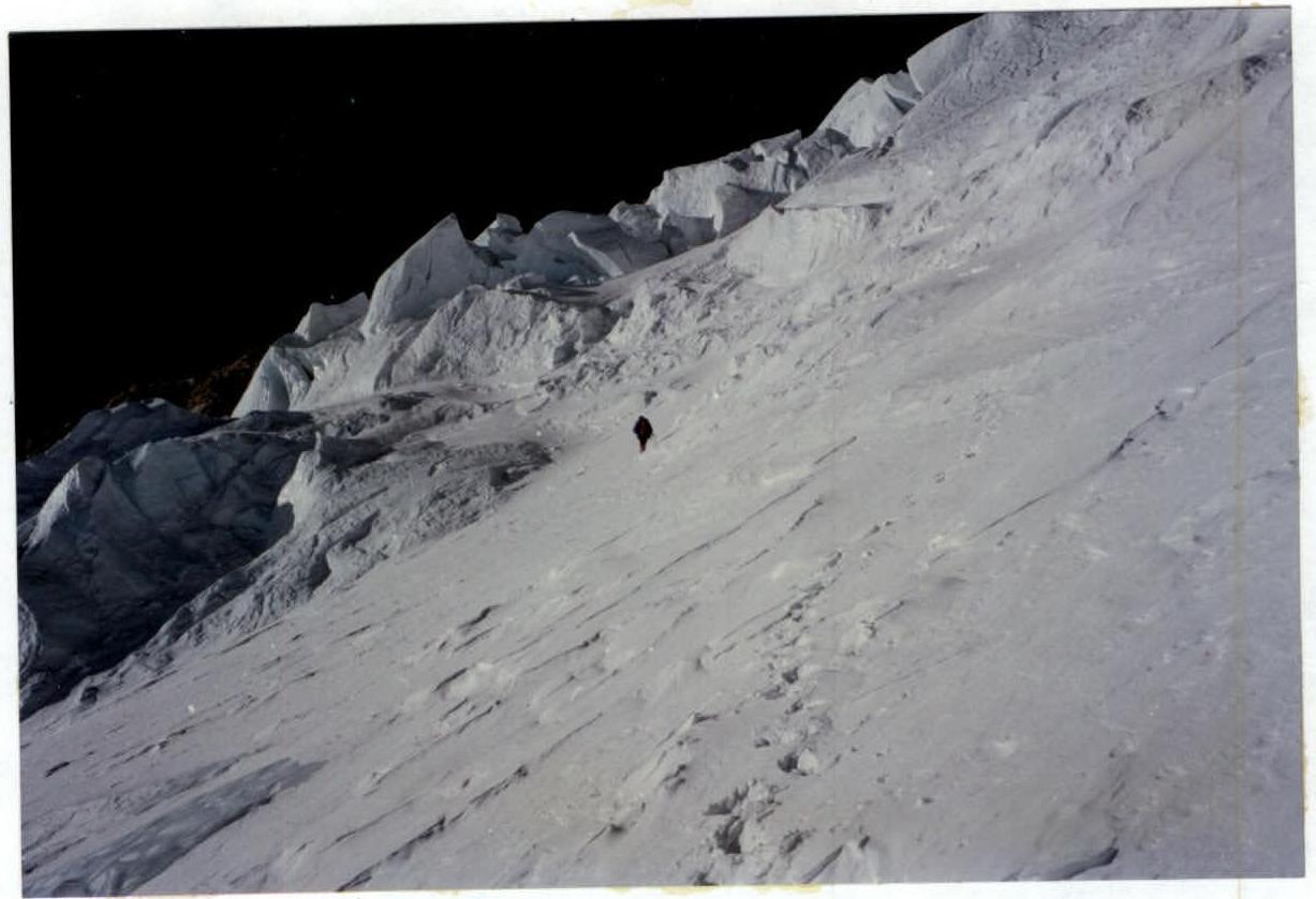 Snow-ice slope (6600–7000 m). Section R1–R3