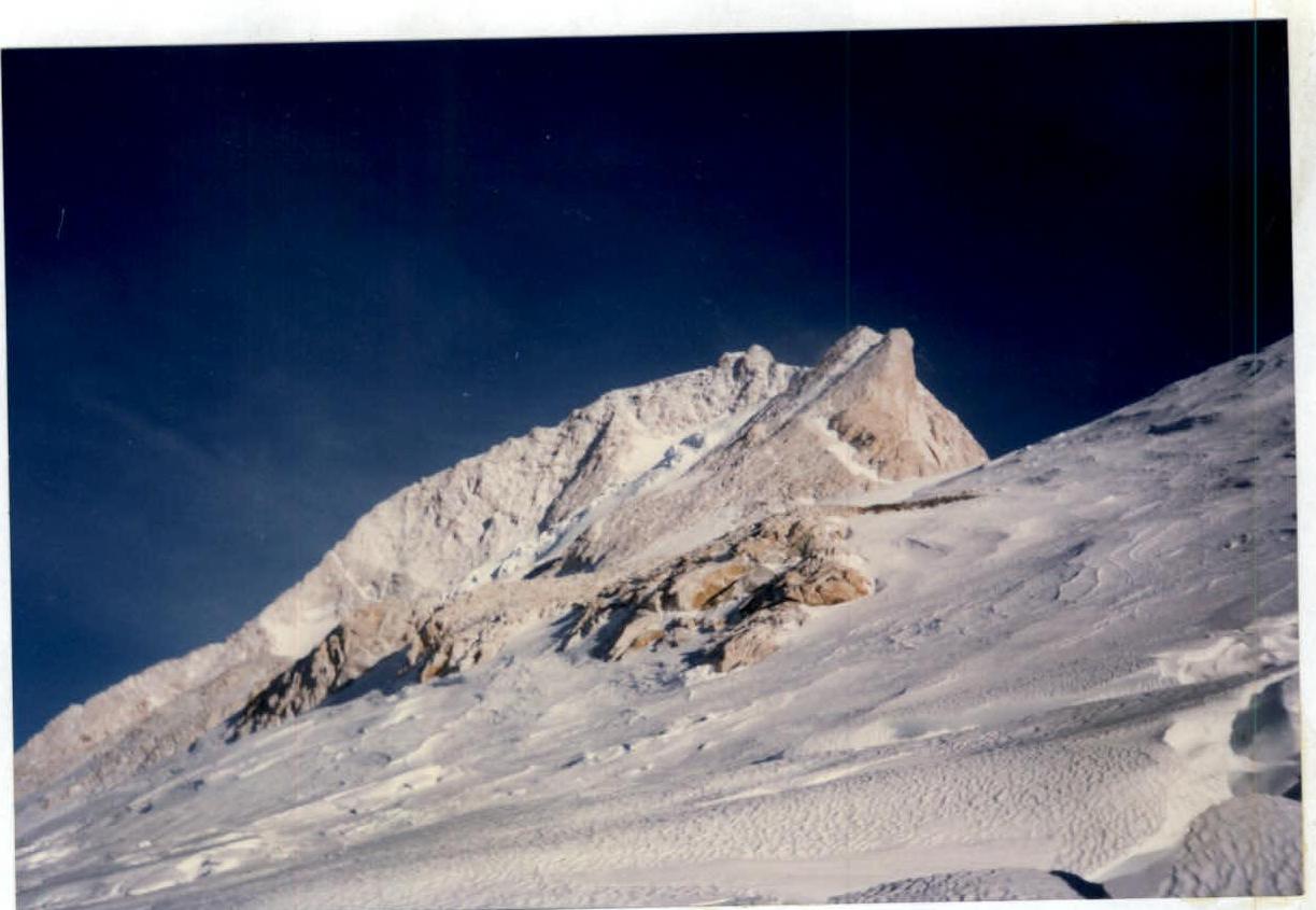 Intermediate camp at 6600 m